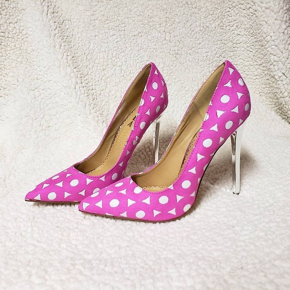 Pink Pointy Toe High Heel Pumps - Picture 2 of 6